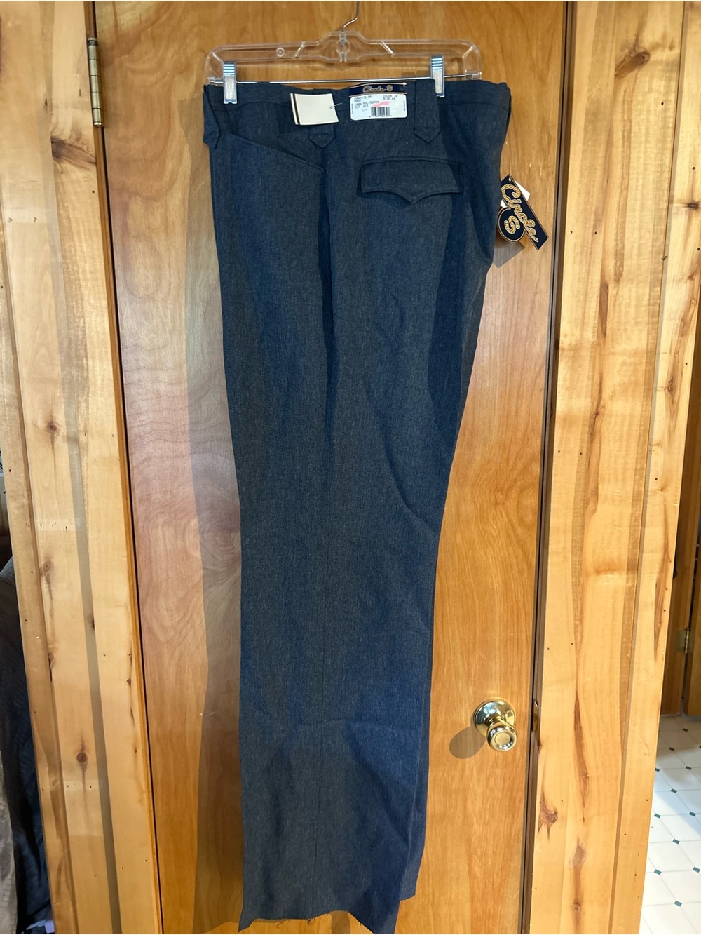 Circle S Men's Heather Navy Dress Pants Size 44